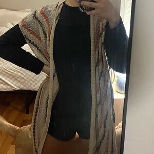 Knit cardigan vest
